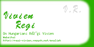vivien regi business card